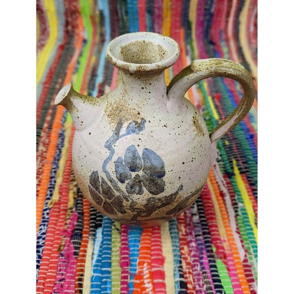 VTG'76 Owens Pottery Salt Glaze Pitcher Jug Vase Stoneware Signed STUNNING EUC - Picture 4 of 12